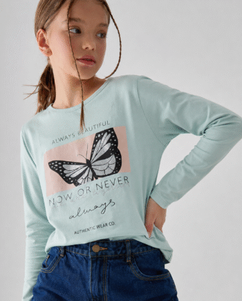 Camiseta Manga Larga "Butterfly Always"