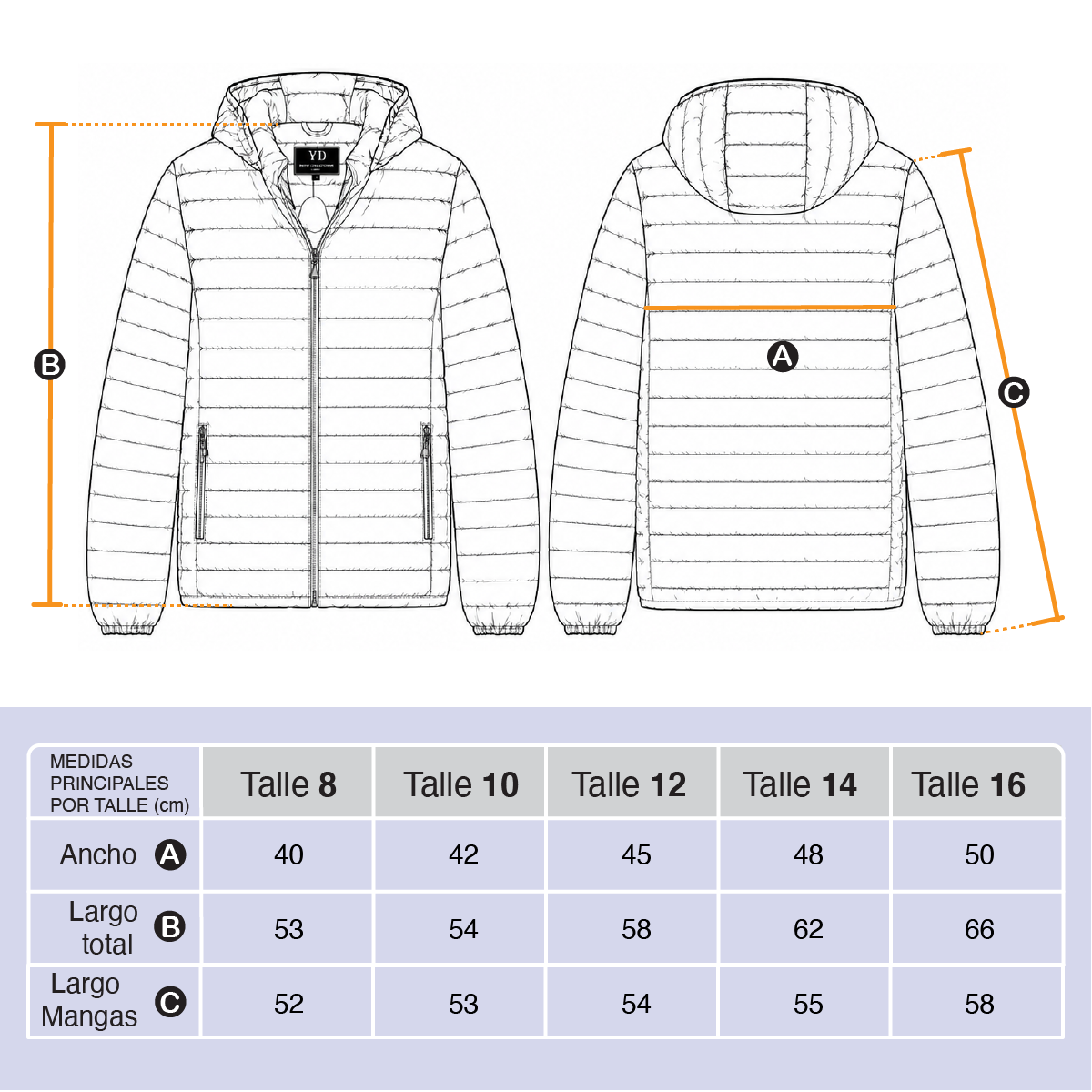Campera inflada puffer unisex
