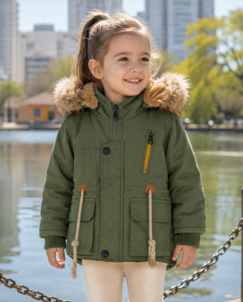 Parka Gabardina Con Corderito