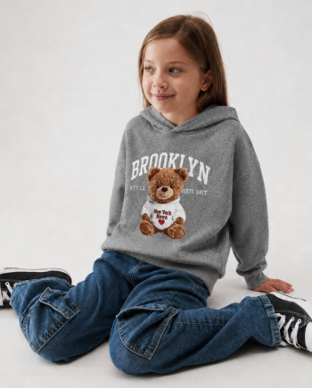 Buzo Brooklin Oversize Crop con Capucha