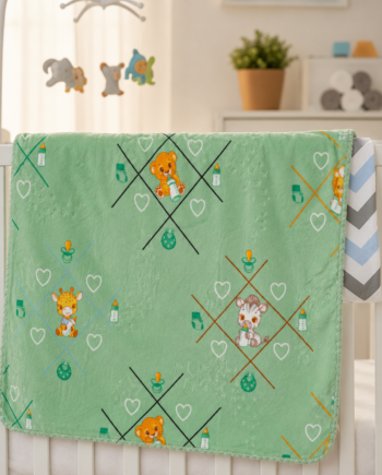 Manta de Micropolar para Bebé Estampada – 110 cm x 80 cm