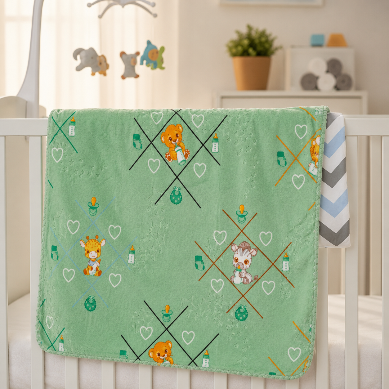Manta de Micropolar para Bebé Estampada – 110 cm x 80 cm